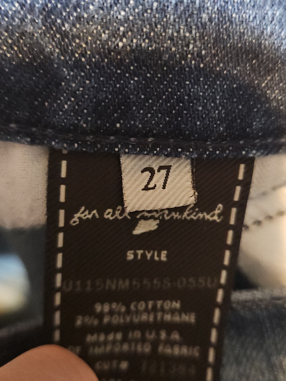 7 For All Mankind Dojo Moonwater Wash Low-Rise Flare Jeans Pink To Purple - Picture 11 of 12